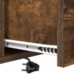 vidaXL Nočný stolík s nabíjacou stanicou so zásuvkou 2 pcs Tmavý dub – Obrázok 11