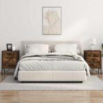 vidaXL Nočný stolík Tmavý dub 42 x 41 x 61 cm Kompozitné drevo – Obrázok 4