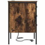 vidaXL Nočný stolík Tmavý dub 42 x 41 x 61 cm Kompozitné drevo – Obrázok 7