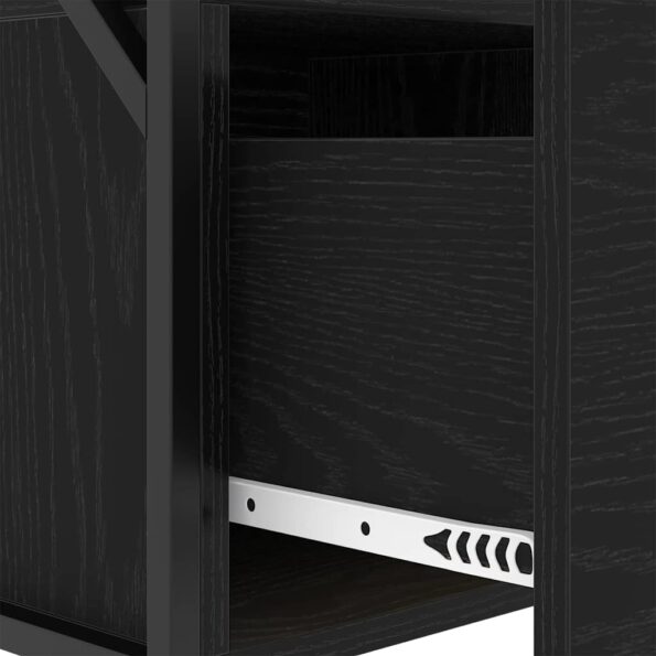 vidaXL Nočné skrinky 2 pcs Čierny dub 40 x 31 x 60 cm Kompozitné drevo – Obrázok 11