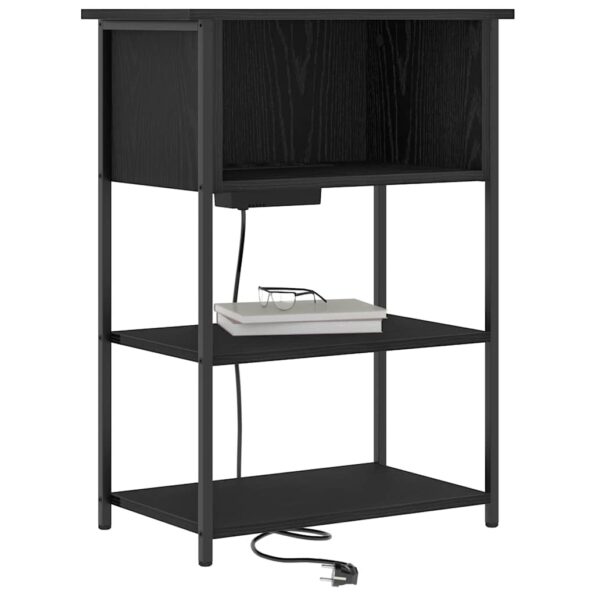 vidaXL Nočný stolík Čierny dub 55 x 31 x 76 cm Kompozitné drevo – Obrázok 3