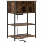 vidaXL Nočný stolík Dymová dub 55 x 31 x 76 cm Kompozitné drevo – Obrázok 2
