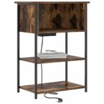 vidaXL Nočný stolík Dymová dub 55 x 31 x 76 cm Kompozitné drevo – Obrázok 3