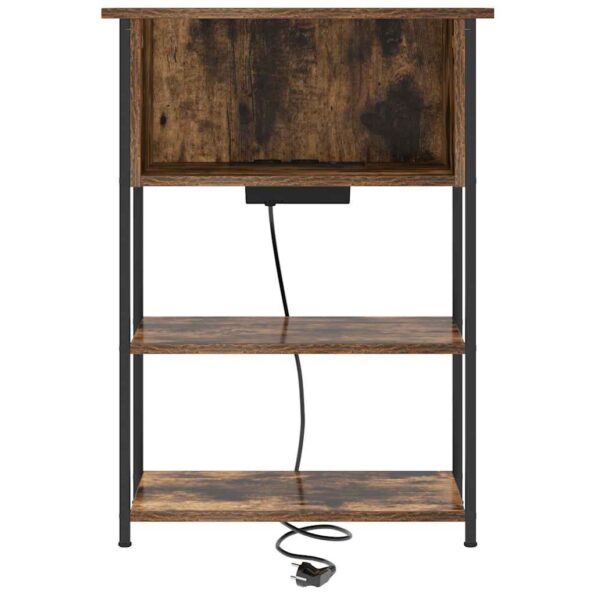 vidaXL Nočný stolík Dymová dub 55 x 31 x 76 cm Kompozitné drevo – Obrázok 5