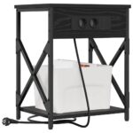 vidaXL Nočný stolík Čierny dub 41 x 31 x 51 cm Kompozitné drevo – Obrázok 3