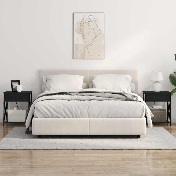 vidaXL Nočný stolík Čierny dub 41 x 31 x 51 cm Kompozitné drevo – Obrázok 4