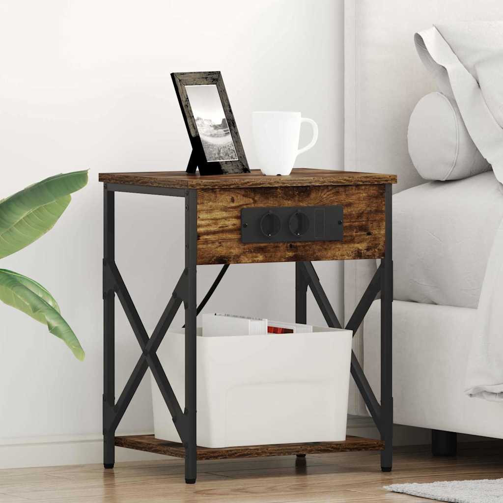 859509_1.jpg vidaXL Nočný stolík Dymová dub 41 x 31 x 51 cm Kompozitné drevo – Obrázok 1