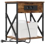 vidaXL Nočný stolík Dymová dub 41 x 31 x 51 cm Kompozitné drevo – Obrázok 3