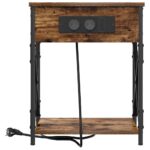 vidaXL Nočný stolík Dymová dub 41 x 31 x 51 cm Kompozitné drevo – Obrázok 5