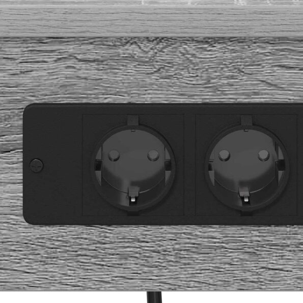 vidaXL Nočný stolík s nabíjacou stanicou 2 pcs Sivý dub sonoma – Obrázok 9