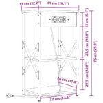 vidaXL Nočný stolík Dymová dub 41 x 31 x 76 cm Kompozitné drevo – Obrázok 13