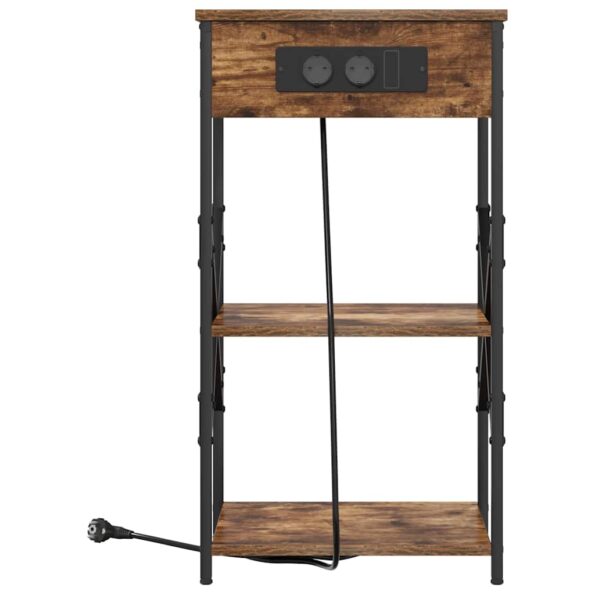 vidaXL Nočný stolík Dymová dub 41 x 31 x 76 cm Kompozitné drevo – Obrázok 5