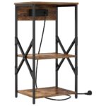vidaXL Nočný stolík Dymová dub 41 x 31 x 76 cm Kompozitné drevo – Obrázok 7