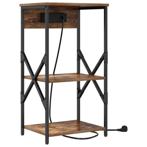 vidaXL Nočný stolík Dymová dub 41 x 31 x 76 cm Kompozitné drevo – Obrázok 7