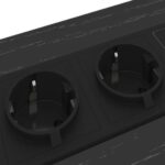 vidaXL Nočný stolík s nabíjacou stanicou Čierny dub Kompozitné drevo – Obrázok 8