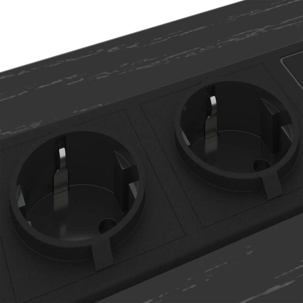 vidaXL Nočný stolík s nabíjacou stanicou Čierny dub Kompozitné drevo – Obrázok 8