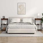 vidaXL Nočný stolík s nabíjacou stanicou Hnedý dub Kompozitné drevo – Obrázok 4