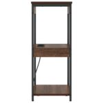 vidaXL Nočný stolík s nabíjacou stanicou Hnedý dub Kompozitné drevo – Obrázok 6