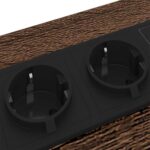 vidaXL Nočný stolík s nabíjacou stanicou Hnedý dub Kompozitné drevo – Obrázok 9