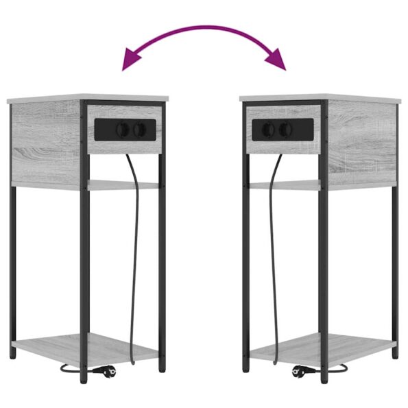 vidaXL Nočný stolík Sivý dub sonoma 28.1 x 40.9 x 75 cm – Obrázok 13