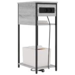 vidaXL Nočný stolík Sivý dub sonoma 28.1 x 40.9 x 75 cm – Obrázok 3