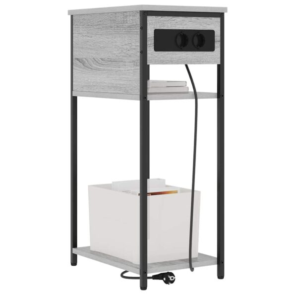 vidaXL Nočný stolík Sivý dub sonoma 28.1 x 40.9 x 75 cm – Obrázok 3