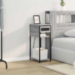 vidaXL Nočný stolík Sivý dub sonoma 28.1 x 40.9 x 75 cm – Obrázok 4
