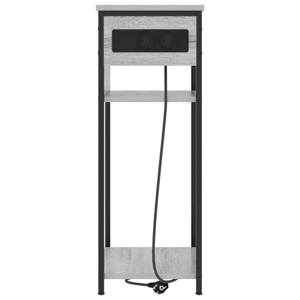 vidaXL Nočný stolík Sivý dub sonoma 28.1 x 40.9 x 75 cm – Obrázok 6