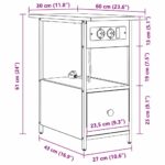 vidaXL Nočný stolík dub sonoma 60 x 30 x 61 cm Kompozitné drevo – Obrázok 12