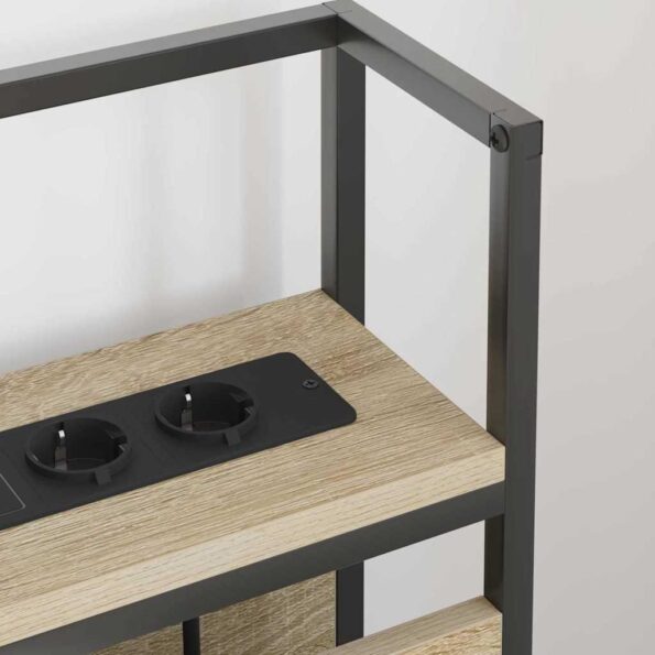 vidaXL Úložné čelo s čelnou doskou dub sonoma 75 cm Kompozitné drevo – Obrázok 4