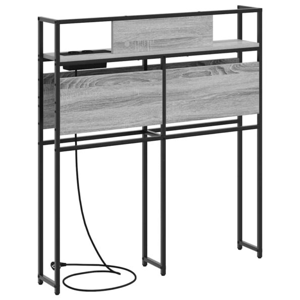 vidaXL Úložné čelo s úložiskom Sivý dub sonoma 75 cm Kompozitné drevo – Obrázok 6