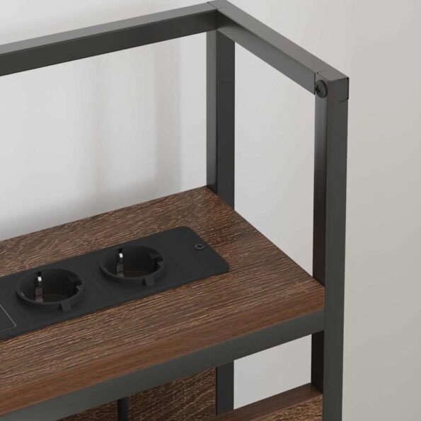 vidaXL Úložné čelo s čelnou doskou Hnedý dub 75 cm Kompozitné drevo – Obrázok 12