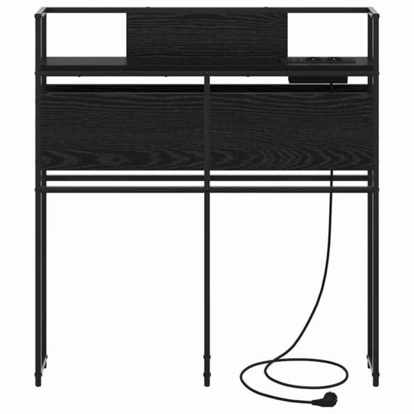 vidaXL Úložné čelo s čelnou doskou s úložiskom Čierny dub 80 cm Kompozitné drevo – Obrázok 5