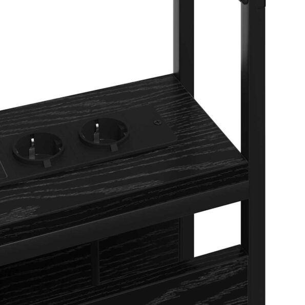 vidaXL Úložné čelo s čelnou doskou s úložiskom Čierny dub 80 cm Kompozitné drevo – Obrázok 8
