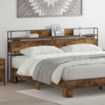 vidaXL Úložné čelo s čelnou doskou s úložiskom Tmavý dub 180 cm Kompozitné drevo