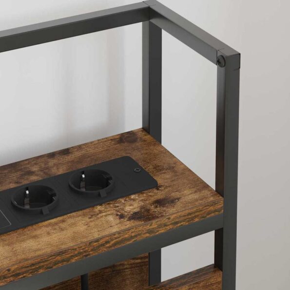 vidaXL Úložné čelo s čelnou doskou s úložiskom Tmavý dub 180 cm Kompozitné drevo – Obrázok 4