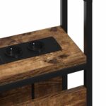 vidaXL Úložné čelo s čelnou doskou s úložiskom Tmavý dub 180 cm Kompozitné drevo – Obrázok 8