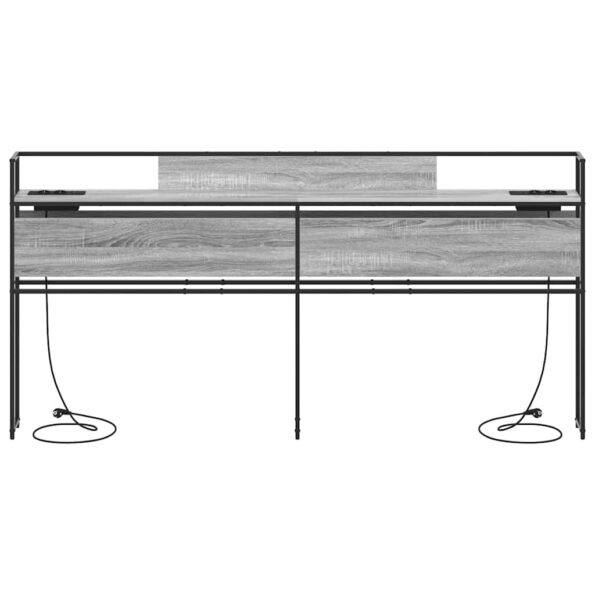 vidaXL Úložné čelo Sivý dub sonoma 180 cm Kompozitné drevo – Obrázok 5