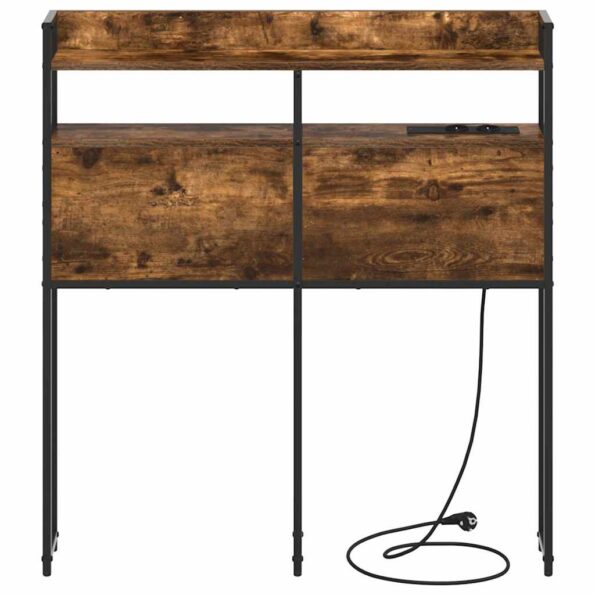 vidaXL Úložné čelo Dymový dub 80 cm Kompozitné drevo – Obrázok 6