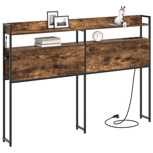 vidaXL Úložné čelo Tmavý dub 135 cm Kompozitné drevo – Obrázok 3