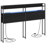 vidaXL Úložné čelo s poličkou Čierny dub 140 cm Kompozitné drevo – Obrázok 2