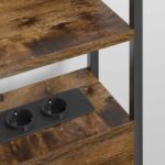 vidaXL Úložné čelo s poličkou Tmavý dub 140 cm Kompozitné drevo – Obrázok 4