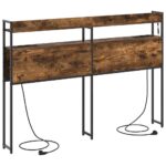 vidaXL Úložné čelo s poličkou Tmavý dub 140 cm Kompozitné drevo – Obrázok 6