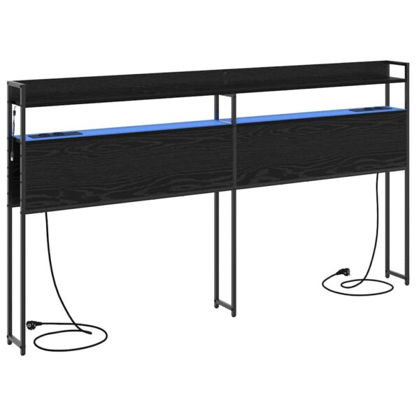 vidaXL Úložné čelo Čierny dub 200 cm Kompozitné drevo – Obrázok 2