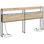 vidaXL Úložné čelo dub sonoma 200 cm Kompozitné drevo – Obrázok 2