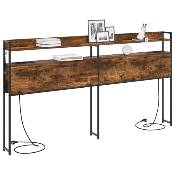 vidaXL Úložné čelo Tmavý dub 200 cm Kompozitné drevo – Obrázok 3