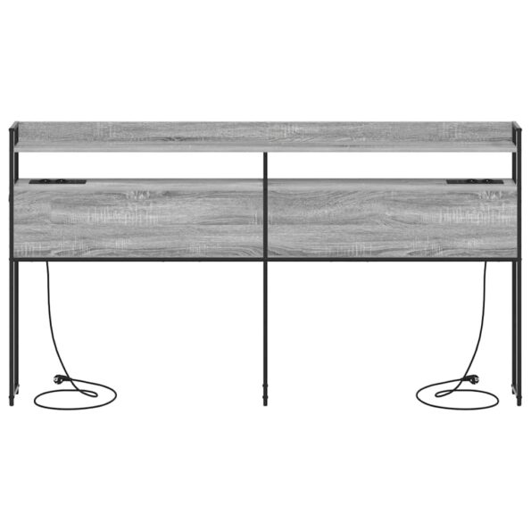 vidaXL Úložné čelo Sivý dub sonoma 200 cm Kompozitné drevo – Obrázok 6