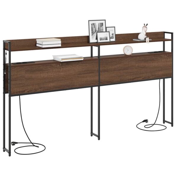 vidaXL Úložné čelo Hnedý dub 200 cm Kompozitné drevo – Obrázok 3