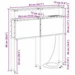 vidaXL Úložné čelo s čelnou doskou s úložiskom Čierny dub 80 cm Kompozitné drevo – Obrázok 13