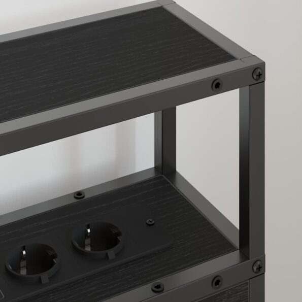 vidaXL Úložné čelo s čelnou doskou s úložiskom Čierny dub 80 cm Kompozitné drevo – Obrázok 4